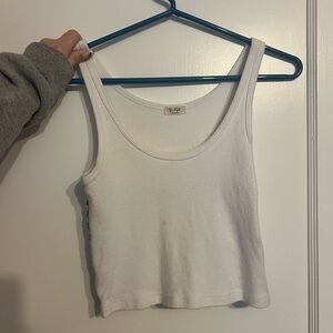 john galt white checkered tank top